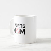 Mug Sports Maman Design de baseball (Devant gauche)
