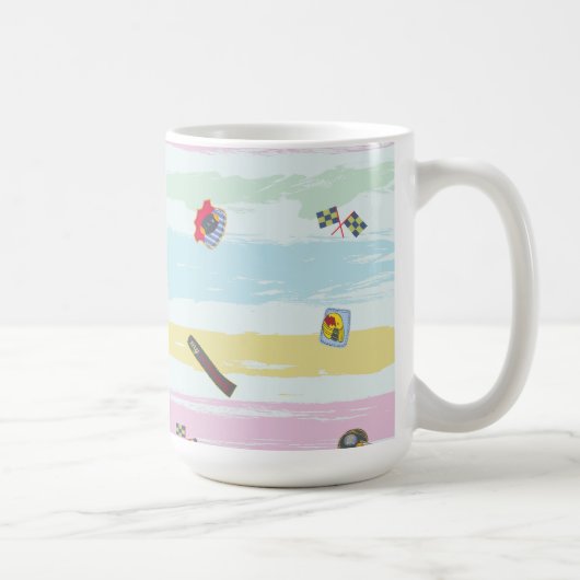 Mug – Sports & Stripes Pastel Racing Design (Droite)