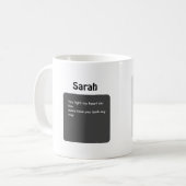 Mug Spotify Couples Cadeau pour lui Valentines jour, (Devant gauche)