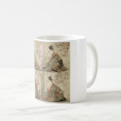 Mug "Spring at Dawn" Japanese Cat in Kimono Art (Devant droit)