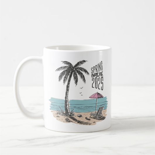 Mug Spring Break 2025 Beach Vibes (Gauche)