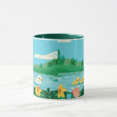 Mug Spring Harmony – Whimsical Duck Family by the Lake (Centre)