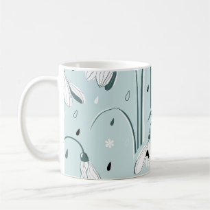 Mug Spring Snowdrop : Arrière - plan Vintage Raindrop.