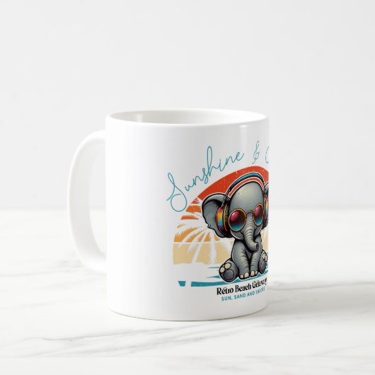 Mug Spring Sunshine and Ele-fun Retro Beach Getaway (Devant gauche)