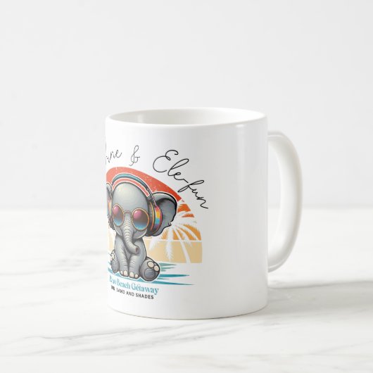 Mug Spring Sunshine and Ele-fun Retro Beach Getaway (Devant droit)