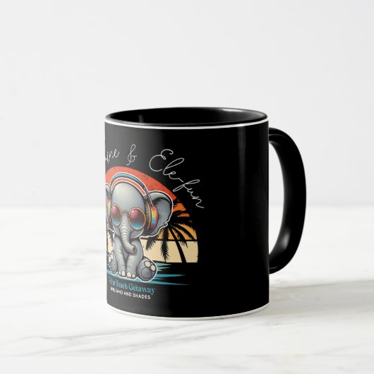 Mug Spring Sunshine and Ele-fun Retro Beach Getaway (Devant droit)