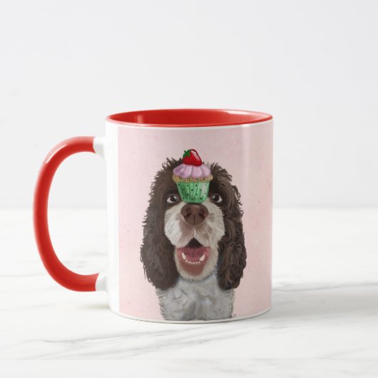 Mug Springer Spaniel avec Cupcake 2 (Gauche)