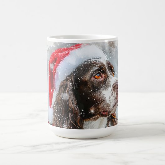 Mug Springer Spaniel chien Noël Festif (Centre)
