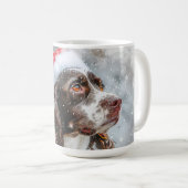 Mug Springer Spaniel chien Noël Festif (Devant droit)