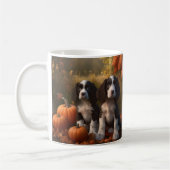 Mug Springer Spaniel Chiot Automne Citrouille de plais (Gauche)