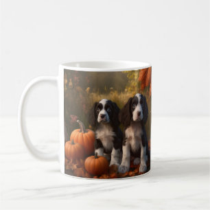 Mug Springer Spaniel Chiot Automne Citrouille de plais
