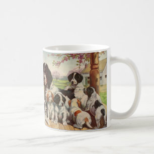 Mug springer spaniel maman et chiots
