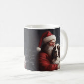 Mug Springer Spaniel Père Noël Noël Festif (Devant droit)