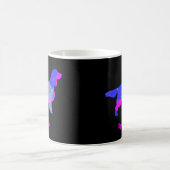 Mug Springer Spanien Chien Silhouette rose chaud noir (Centre)