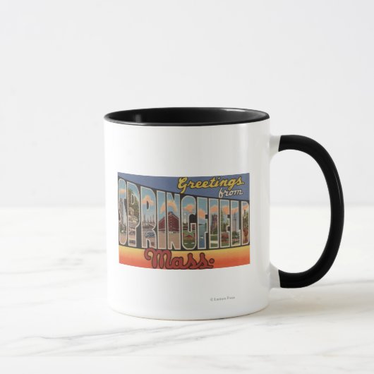 Mug Springfield, Massachusetts - Grande Lettre (Droite)