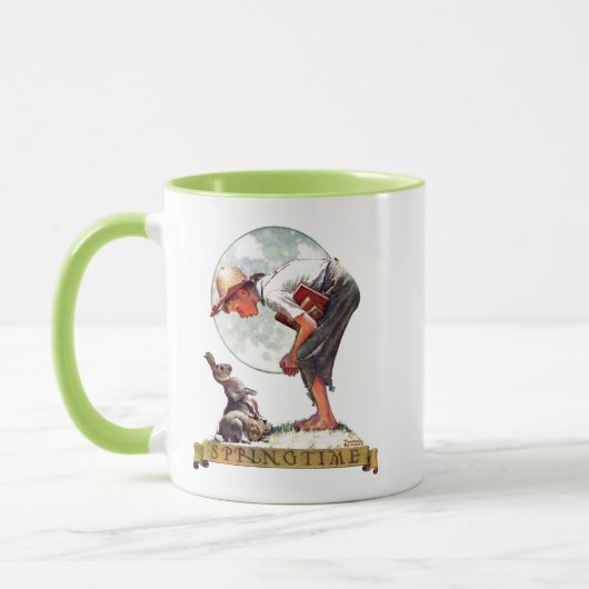 Mug Springtime, garçon 1935 avec le lapin (Gauche)