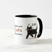 Mug Sprint Whimsical Black Cat à 3h du matin (Devant droit)