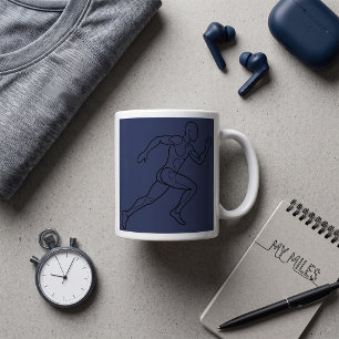 Mug Sprinteur d'art en ligne continue courant