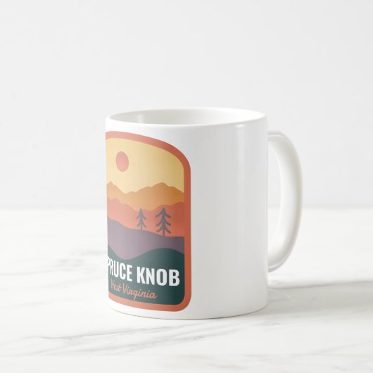 Mug Spruce Knob West Virginia Sunset (Devant droit)