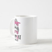 Mug Squad Messy Bun Pink Warrier Cancer du sein (Devant gauche)