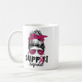 Mug Squad Messy Bun Pink Warrier Cancer du sein (Gauche)