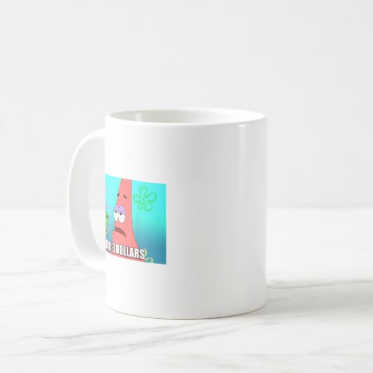 Mug Squarepants Patrick 3 Dollars Quote Funny  (Devant gauche)