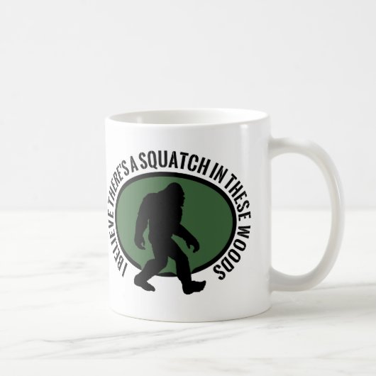 Mug Squatch ovale frais en ces bois (Droite)