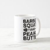 Mug Squats et beurre d'arachide - Motivation de la con (Devant droit)