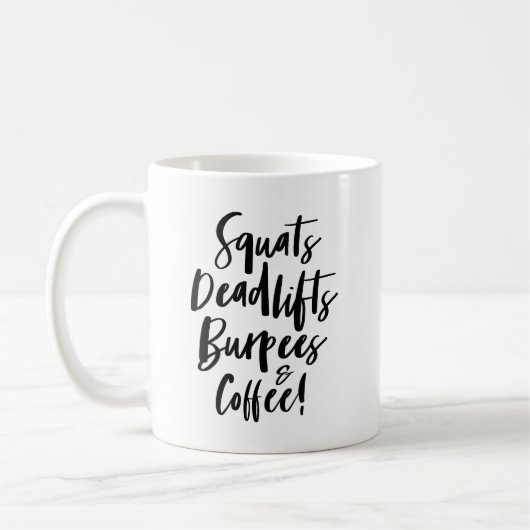 Mug Squats, Hausses-Morts, Burpees & Café ! Script noi (Gauche)