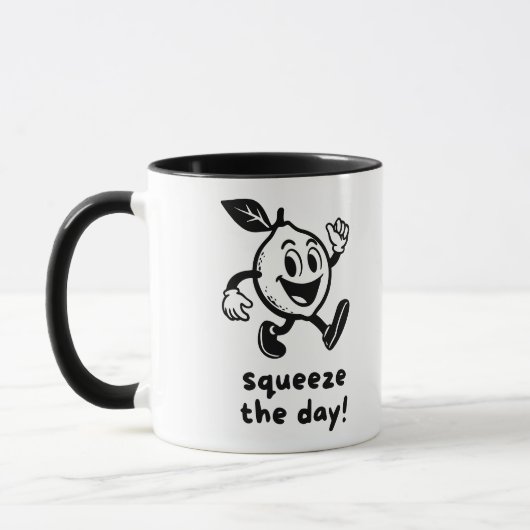 Mug Squeeze The Day Fun Lemon Pun (Gauche)
