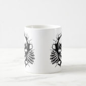Mug Squelette 3D se brisant à travers le fond Hallowee (Centre)