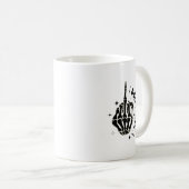 Mug Squelette à doigt moyen (Devant droit)