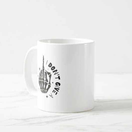 Mug Squelette à doigt moyen (Devant gauche)