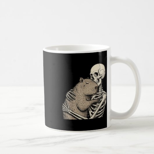 Mug Squelette Accrocher Capybara Halloween Capy Lover  (Droite)