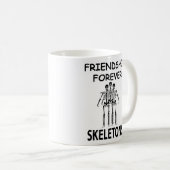 Mug Squelette Amitié Pour toujours Drôle Squelette (Devant droit)