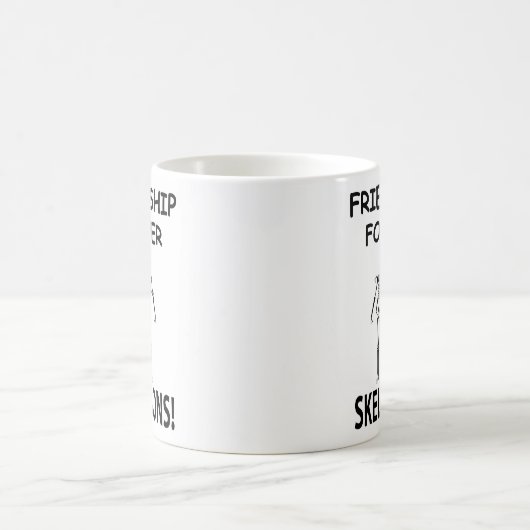 Mug Squelette Amitié Pour toujours Drôle Squelette (Centre)