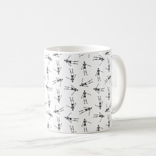 Mug Squelette antique Art PERSONNALISÉ COULEUR ARRIÈRE (Devant droit)