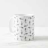 Mug Squelette antique Art PERSONNALISÉ COULEUR ARRIÈRE (Devant gauche)