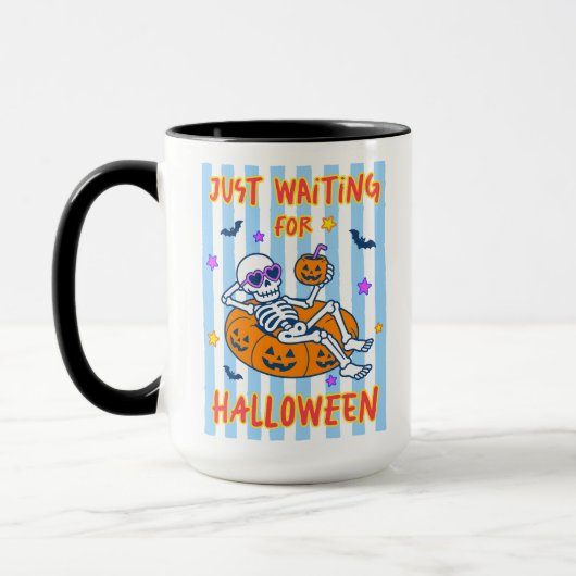 Mug Squelette attendant Halloween (Gauche)