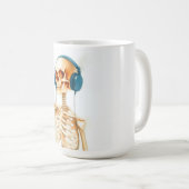 Mug Squelette avec casque (Devant droit)