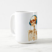 Mug Squelette avec casque (Devant gauche)