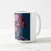 Mug Squelette avec casque audio (Devant droit)