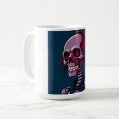 Mug Squelette avec casque audio (Devant gauche)