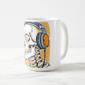 Mug Squelette avec casque audio (Devant droit)