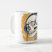 Mug Squelette avec casque audio (Devant gauche)