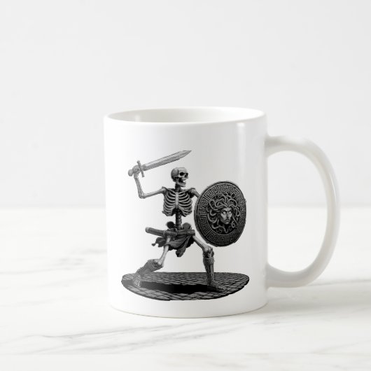 Mug Squelette avec épée et bouclier (Droite)