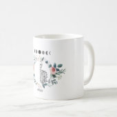 Mug Squelette Avec Fleurs (Devant droit)
