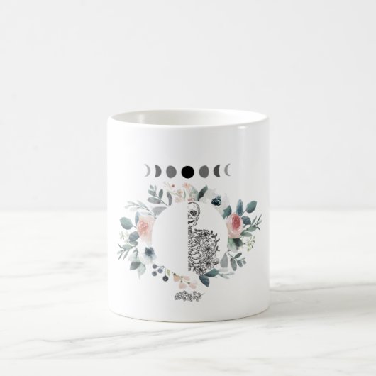 Mug Squelette Avec Fleurs (Centre)