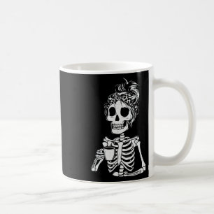 Mug Squelette Boire Café Crâne Drôle Halloween Femme
