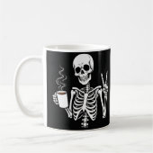 Mug squelette buvant du café (Gauche)